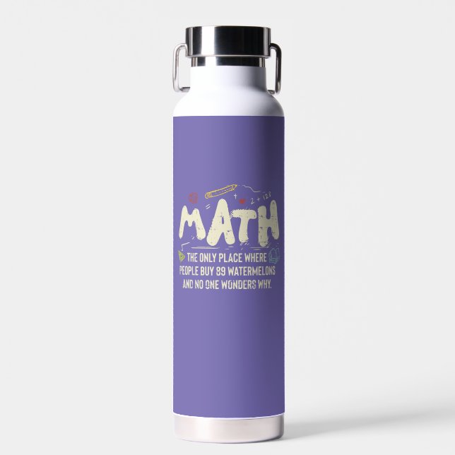 Botella De Agua Regalo del profesor de matemáticas (Delantero)