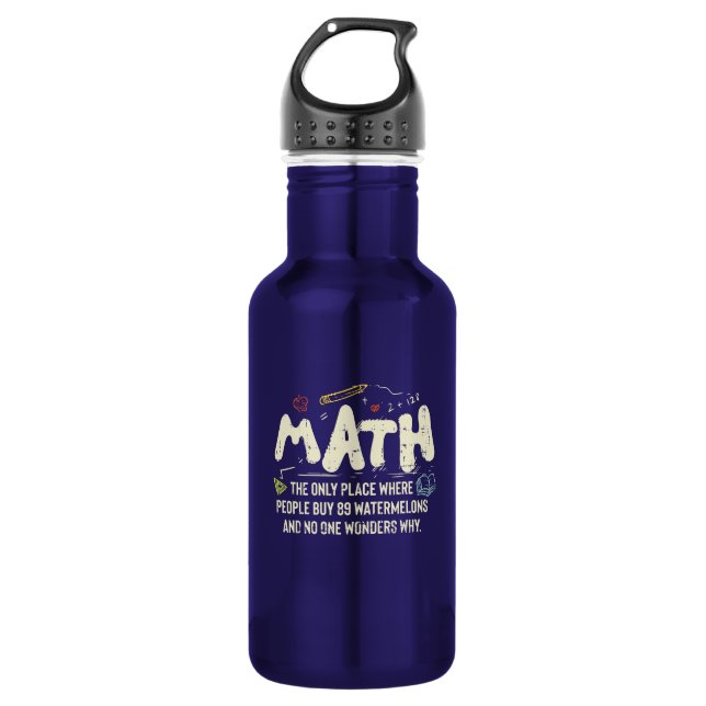 Botella De Agua Regalo del profesor de matemáticas (Anverso)