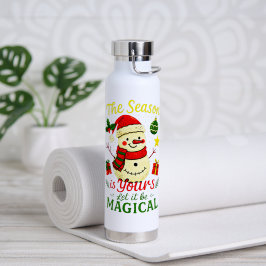 Botella De Agua Regalo deportivo navideño mágico de snowman acoged