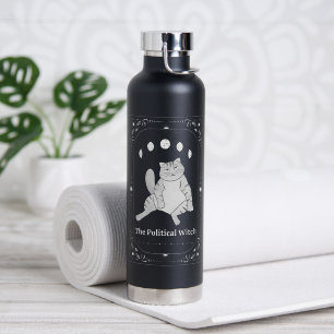 Botella De Agua Regalo Feminista de Gato Político Divertido Demócr