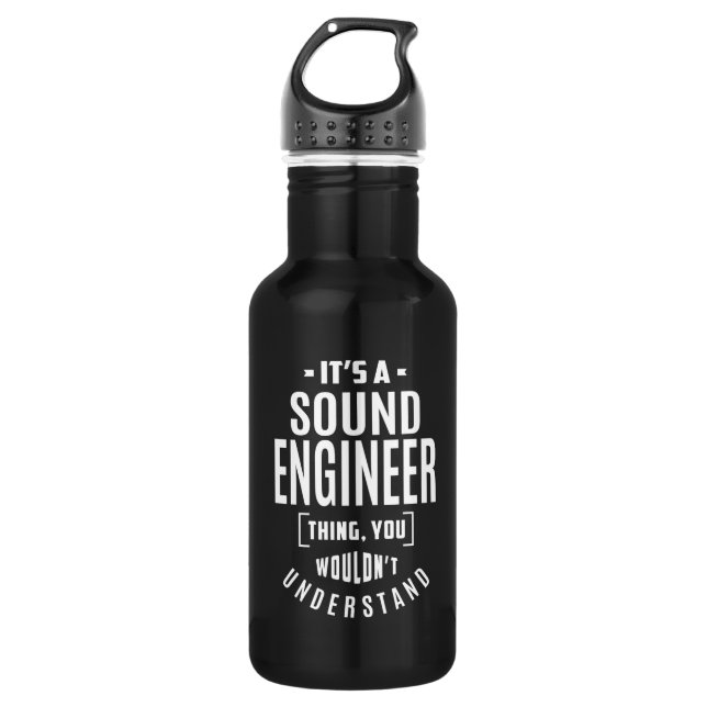 Botella De Agua Regalo para Ingeniero de Sonido (Anverso)