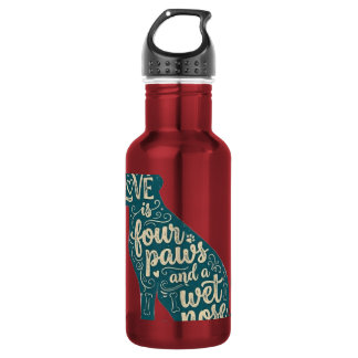 Botella De Agua Regalo para mamá y papá de perro lindo