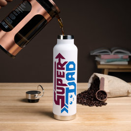 Botella De Agua Regalo para Super Papá Jugador – Lindo Retro