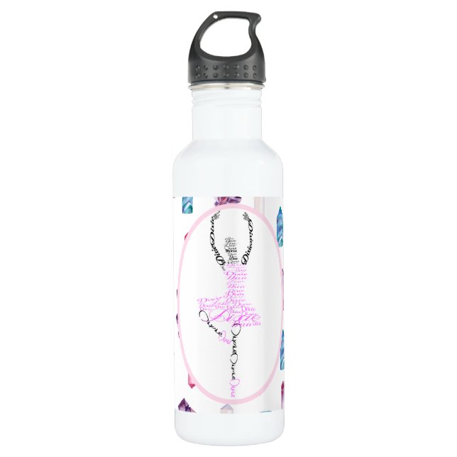 Botella De Agua Regalo personalizado bailarina del bailarín de (Anverso)