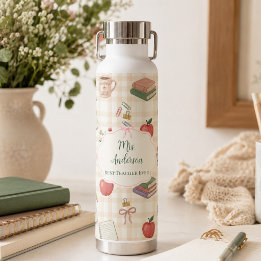 Botella De Agua Regalo Personalizado para Maestros con Estampado F
