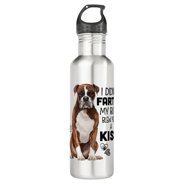 Botella De Agua Regalos de Boxer Dog (Anverso)
