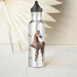 Botella De Agua Regalos de caballos árabes nombre personalizado<br><div class="desc">Regalos de caballos árabes salvajes y libres,  botella de agua de nombre personalizada,  el elegante caballo marrón árabe ,  hermoso regalo personalizado para los amantes del caballo.</div>