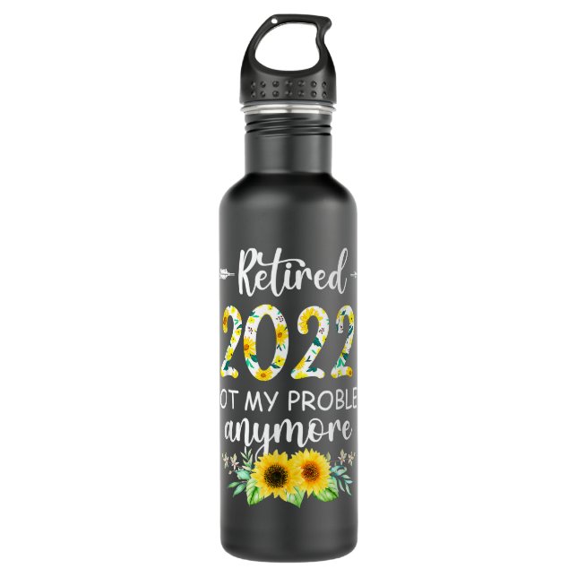 Botella De Agua Regalos De Jubilación Graciosos Retirados 2022 Par (Anverso)