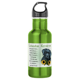 Botella De Agua Regalos de porquería de Labrador Patrimonio de Ret