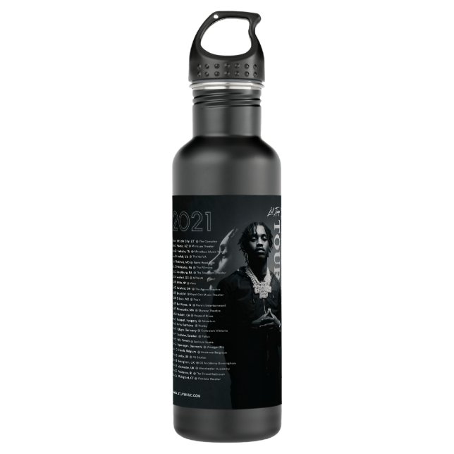 Botella De Agua Regalos Para Hombres Rapper Lil Tjay Hiphop Impres (Anverso)