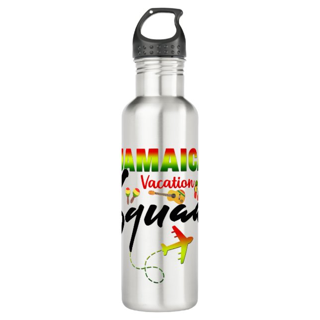 Botella De Agua Reggae coincidente de grupos de vacaciones de Jama (Anverso)