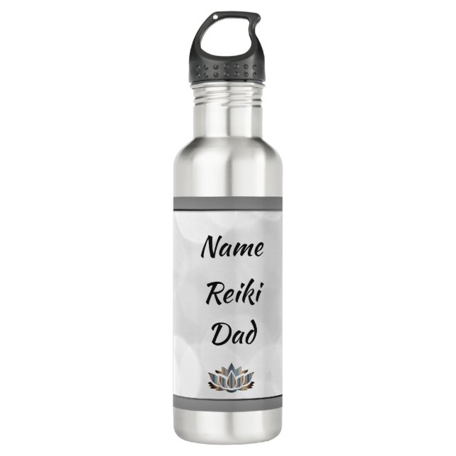 Botella De Agua Reiki Dad personalizado (Anverso)