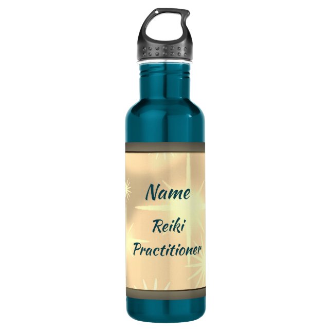 Botella De Agua Reiki Practiator personalizado (Anverso)