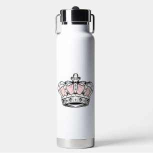 Botella De Agua Reina Corona Rosa Estética Real Glamour Femenina