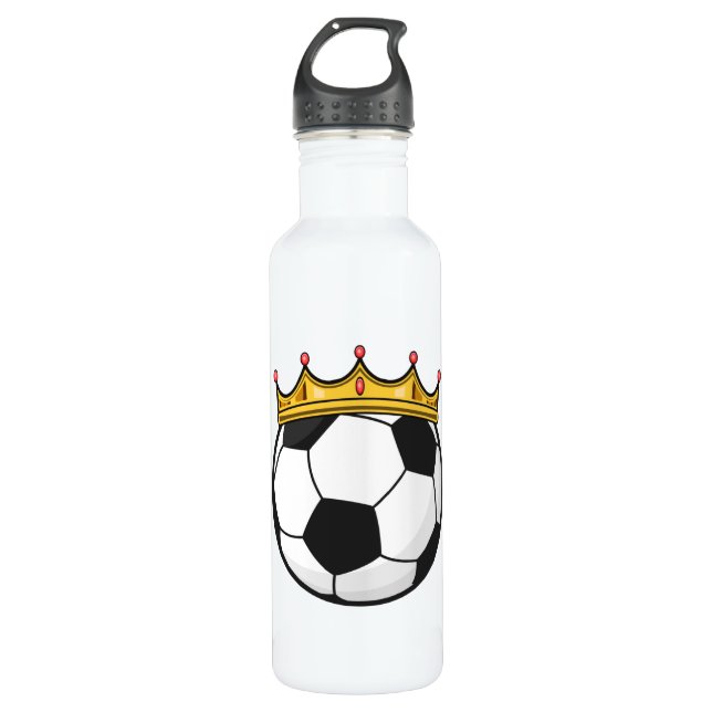 Botella De Agua Reina de la corona de fútbol (Anverso)