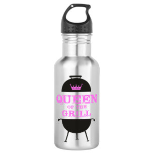 Botella De Agua Reina Del Grill, Rosa De La Corona Rosa
