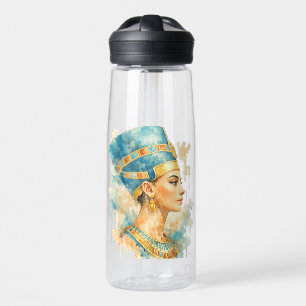 Botella De Agua Reina Nefertiti Acuarela Arte Egipcio Antiguo