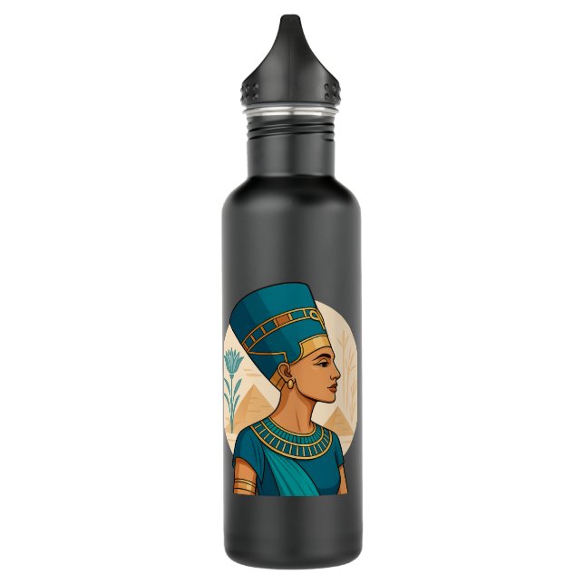 Botella De Agua Reina Nefertiti - Belleza eterna del antiguo legad (Izquierda)