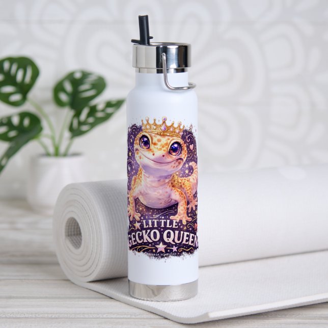 BOTELLA DE AGUA REINA PEQUEÑO GECKO (Yoga (girado))