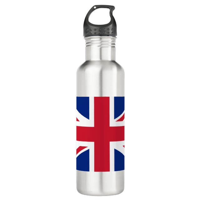 Botella De Agua Reino Unido (Bandera Británica) (Union Jack) (Rein (Anverso)