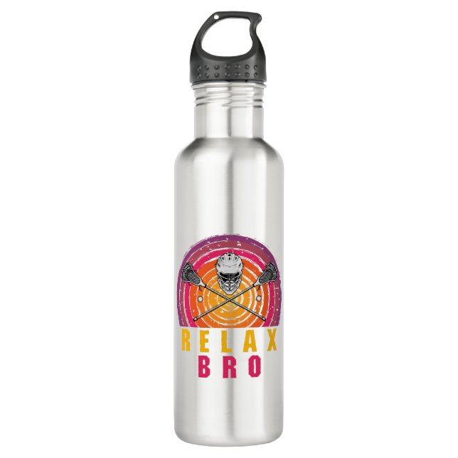 Botella De Agua Relax Bro Lacrosse (Anverso)