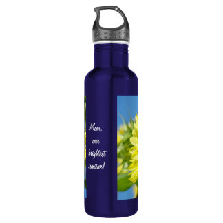 Botella De Agua Relé para la vida! personalizado girasoles agua de