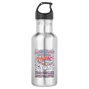 Botella De Agua Reloj de alarma de unicornio, tipografía en negrit