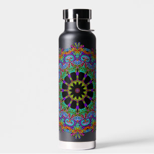 Botella De Agua Reloj de Mandala Pintado a Mano de 24