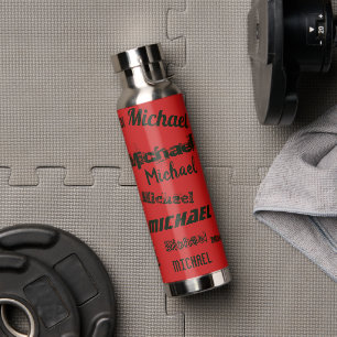 Botella De Agua Repetir nombre hace que un regalo divertido sea ca