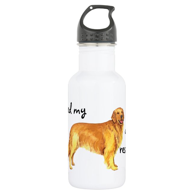 Botella De Agua Rescate a Golden Retriever (Anverso)