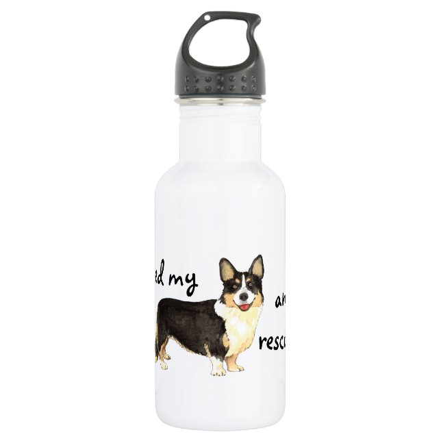 Botella De Agua Rescate Cardigan Welsh Corgi (Anverso)