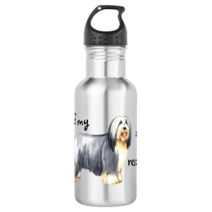 Botella De Agua Rescue Bearded Collie