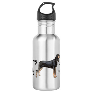 Botella De Agua Rescue Black and Tan Coonhound