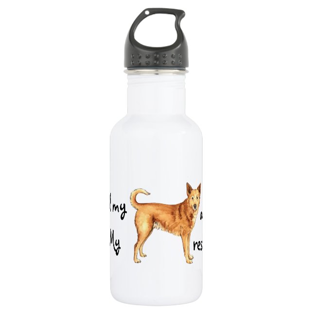 Botella De Agua Rescue Canaan Dog (Anverso)