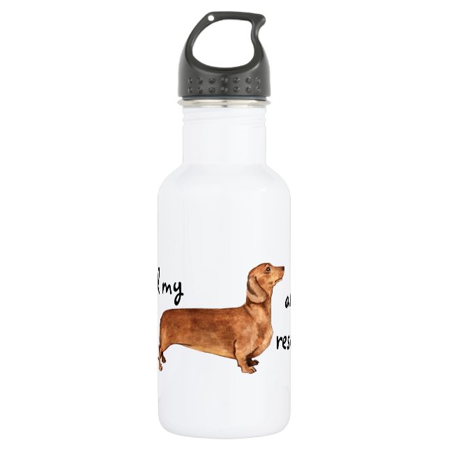 Botella De Agua Rescue Dachshund (Anverso)