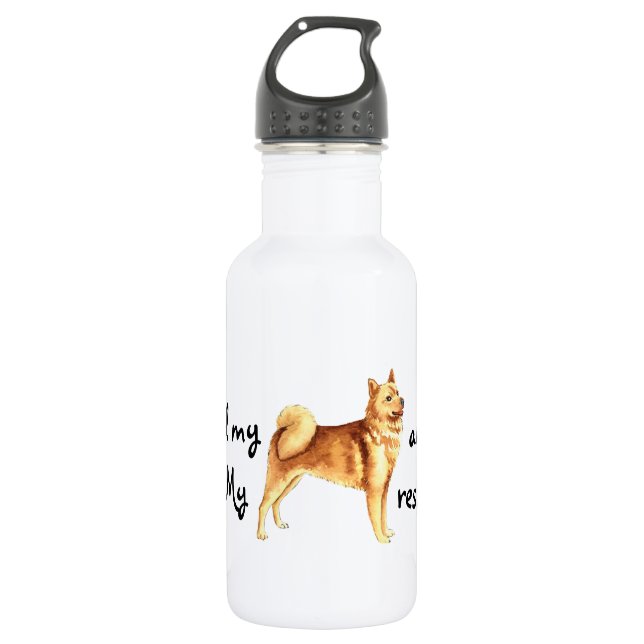 Botella De Agua Rescue Finlandés Spitz (Anverso)