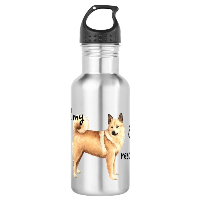 Botella De Agua Rescue Norwegian Buhund (Anverso)