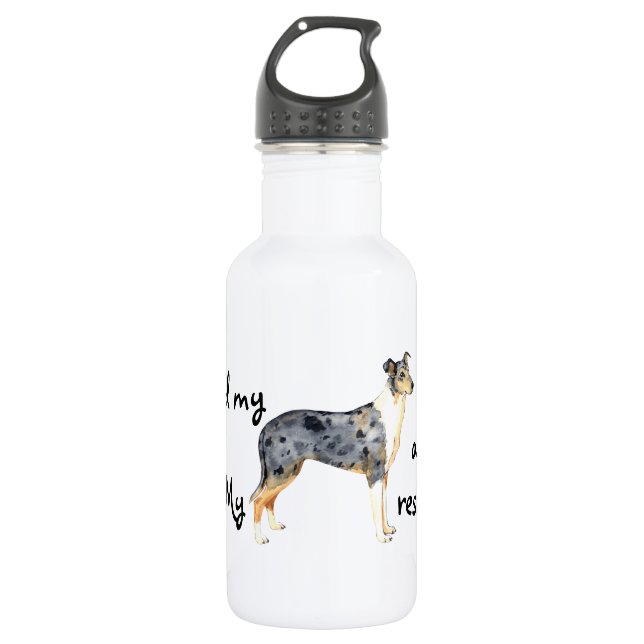 Botella De Agua Rescue Smooth Collie (Anverso)