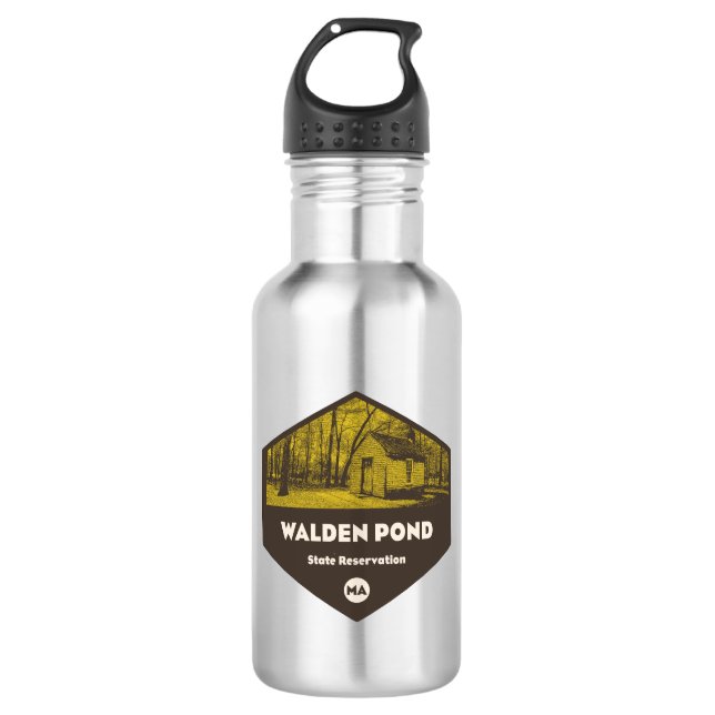Botella De Agua Reserva Estatal Walden Pond Massachusetts (Anverso)