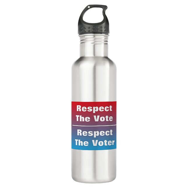 Botella De Agua Respeto al voto y al votante (Anverso)