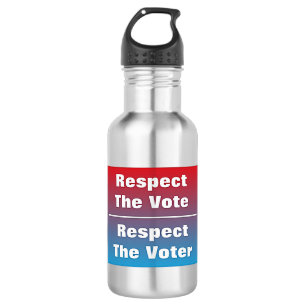 Botella De Agua Respeto al voto y al votante