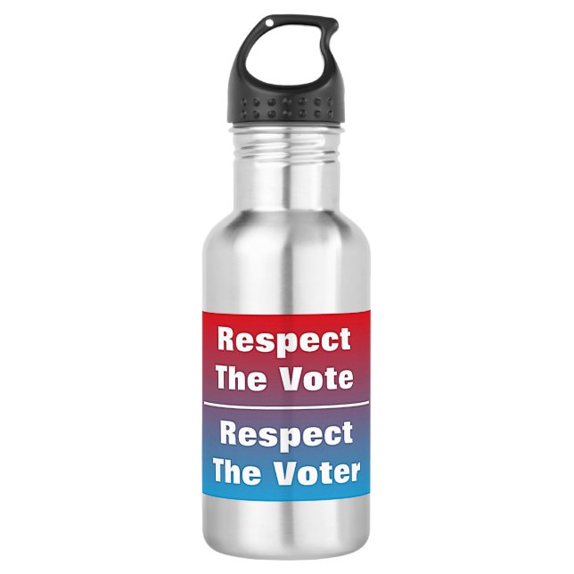 Botella De Agua Respeto al voto y al votante (Anverso)