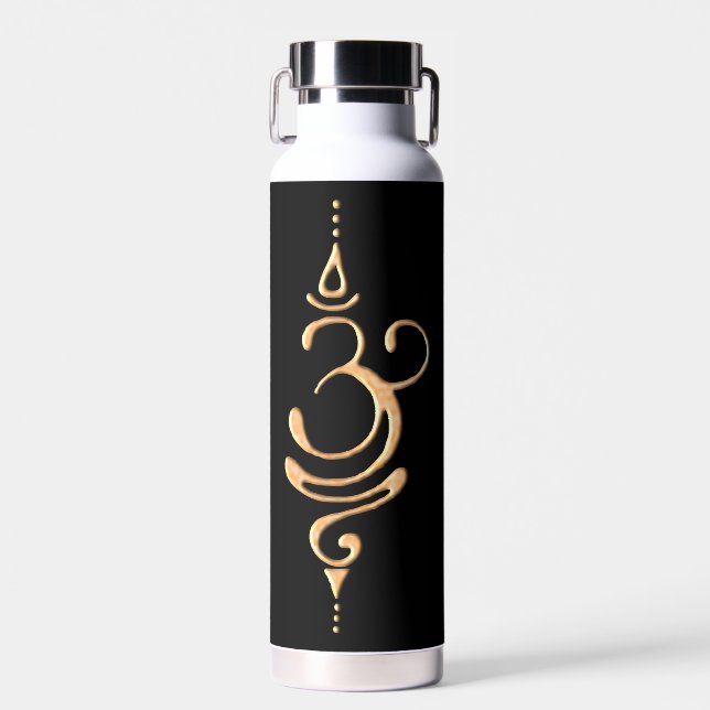 Botella De Agua Respira dorado (Delantero)