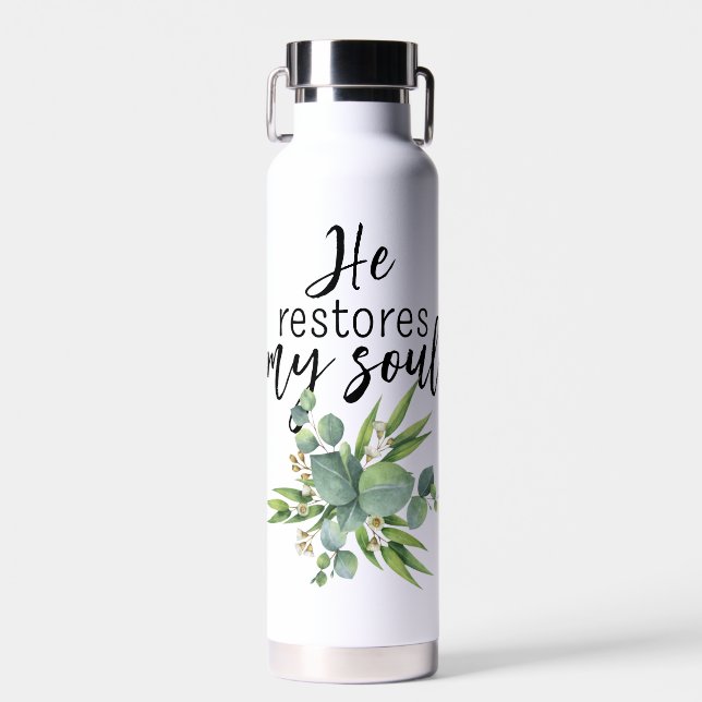Botella De Agua Restaura mi alma (Delantero)