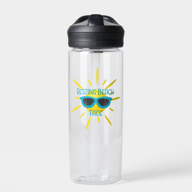 Botella De Agua Resting Beach Face Funny personalizado (Delante)