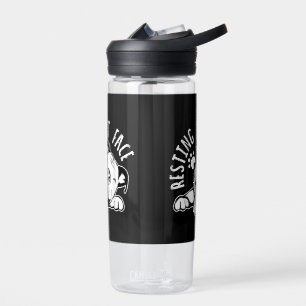 Botella De Agua Resting Pit Face Funny Dog Pitbull Meme Clothing