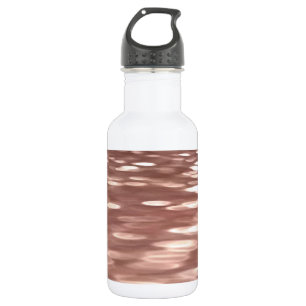 Botella De Agua Resumen #3: Brillante de oro de Rosa de cobre