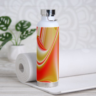Botella De Agua Resumen de amor y oro en 3D Rainbowart