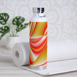 Botella De Agua Resumen de amor y oro en 3D Rainbowart