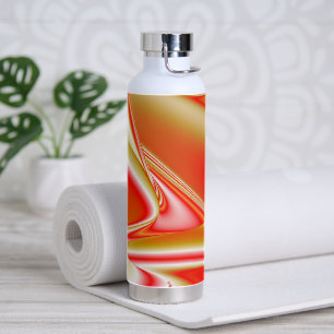 Botella De Agua Resumen de amor y oro en 3D Rainbowart